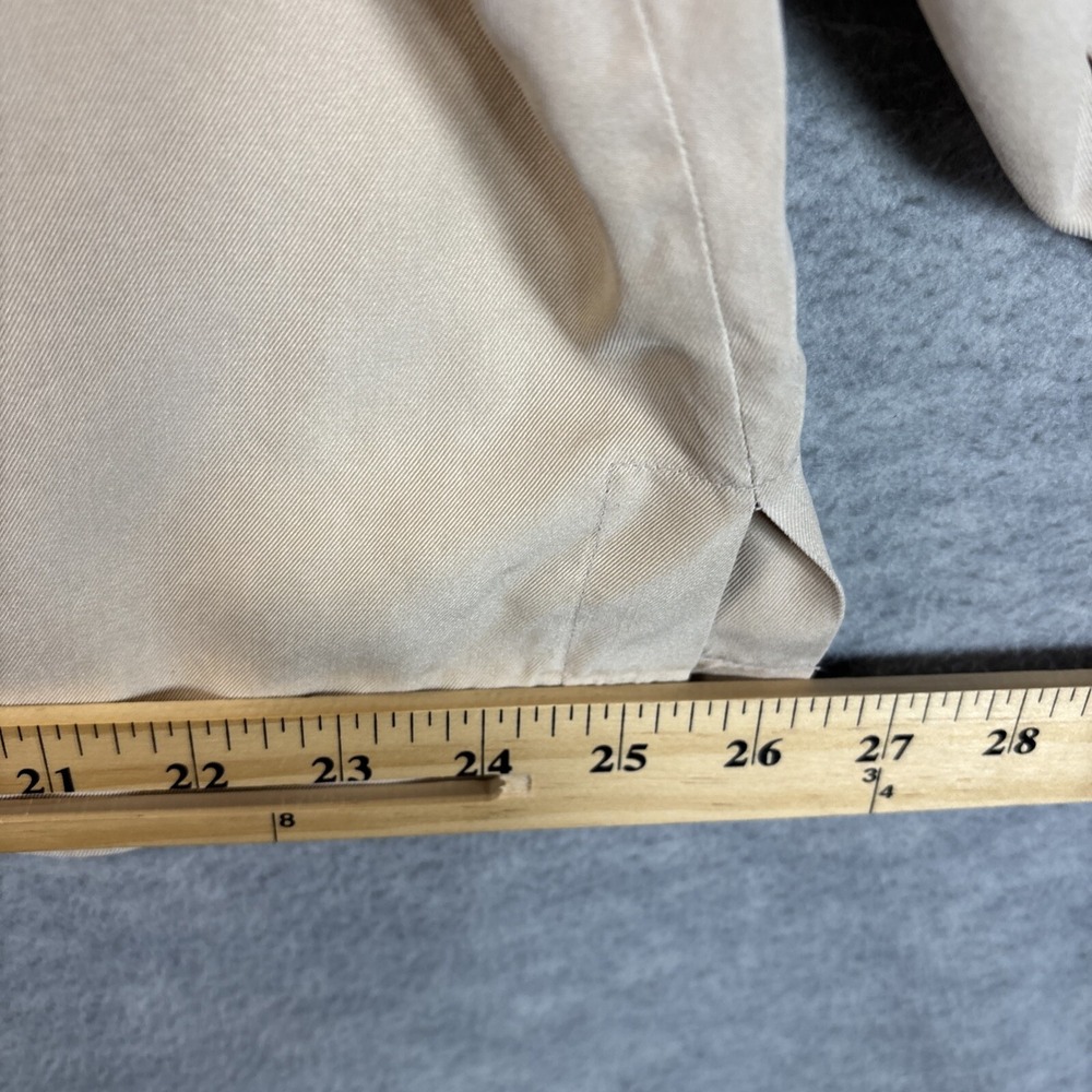 Vintage Liz & Me Silk Shirt Smock 1X P Big Pockets Beige Lagenlook Button Top - Picture 12 of 16